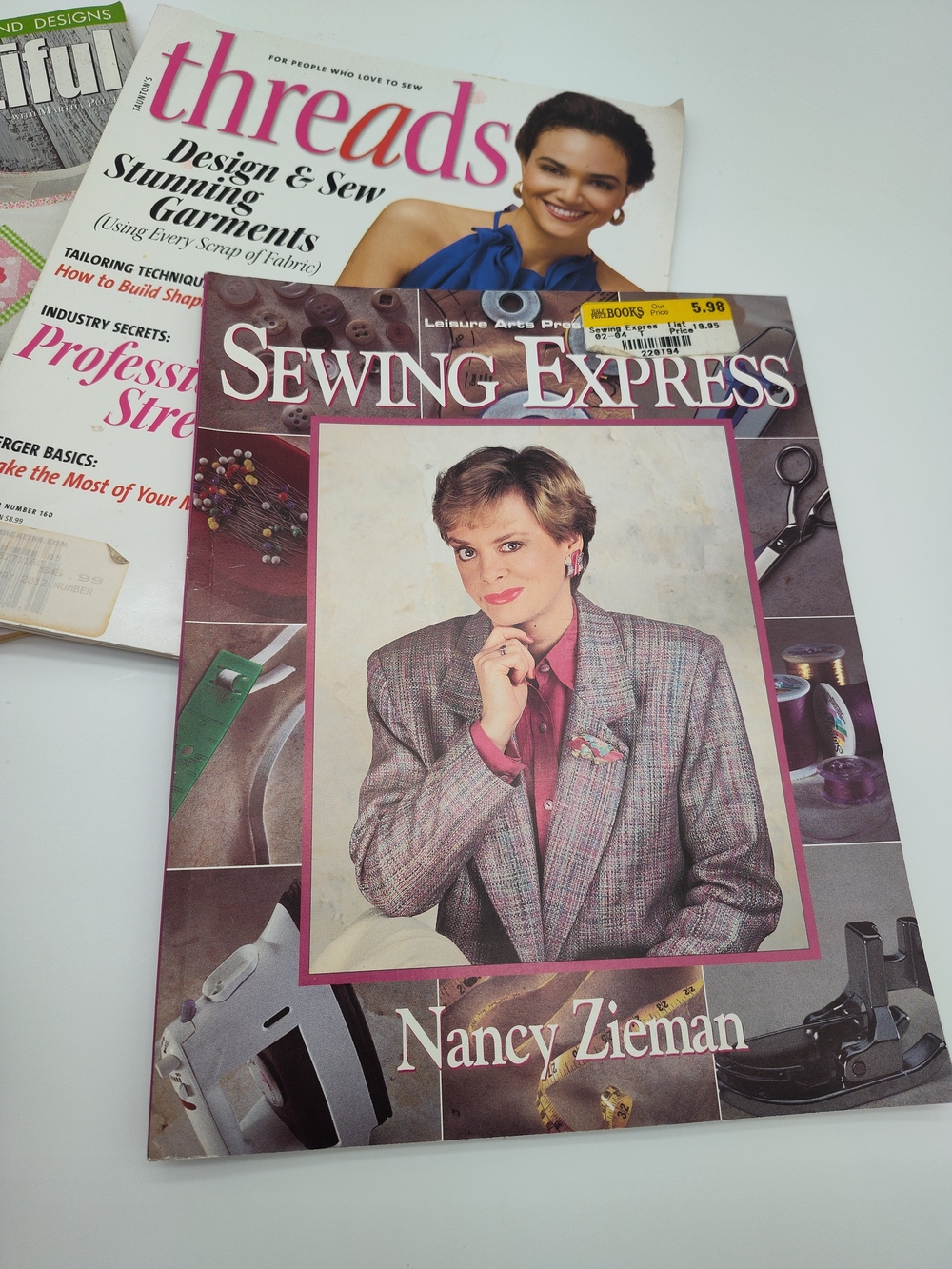 Vintage Sewing Magazine Lot Threads Sew Beautiful Nancy Zieman Sewing Express - Picture 3 of 4